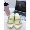 Fashion new casual female summer versatile student soft bottom buckle outdoor beach thick bottom cool slippers