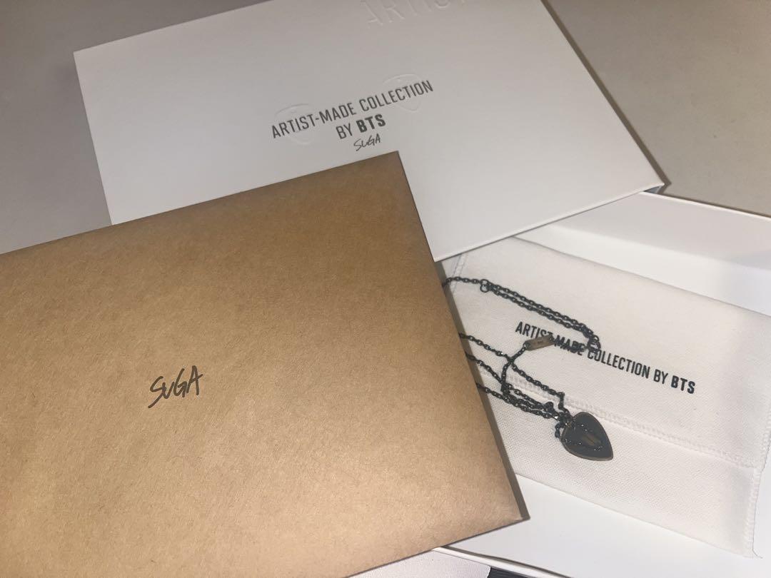 

[USED] BTS Yoongi Artist-Made Guitar Pick Necklace Black