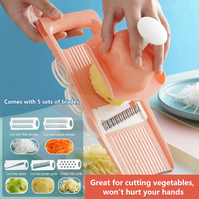 7 In 1 Multi-Functional Vegetable Chopper Onion Chopper Food Chopper Kitchen Mandoline Slicer Veggie Dicer Cutter 1pcs