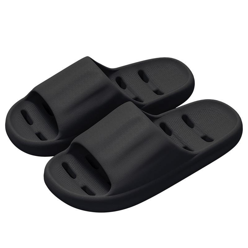

Women Home Slippers Leaky Quick Drying Soft Slides Comfortable Lightweight Men Bathroom Slippers 44-45 чорний