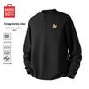Men's Cleanfit Waffle Henry Collar Long Sleeve T-Shirt