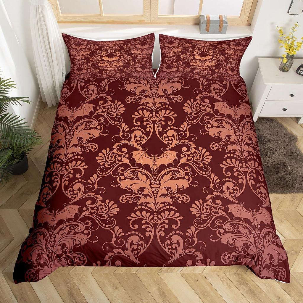 Bedding Set Digital Print Comfortable Duvet Cover for Home Bedroom Decoration, 1 Duvet Cover and 2pillowcase with Zippers