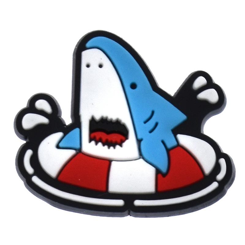 1-10PCS Cute Sharks Shoes Accessories Boys Girls Sandals Garden Shoe Buckle Decorations Fit Charm Party Gift