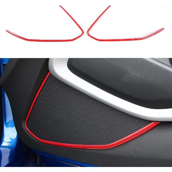

Door Interior Trim Cover Decor Audio Speaker Panel Interior Accessories for Chevrolet Camaro 2017-2022 (Red) красный