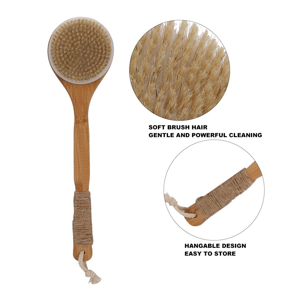 Shower Back Brush Long Handle Bathing Scrubber Massager Exfoliating Brush for Men Women
