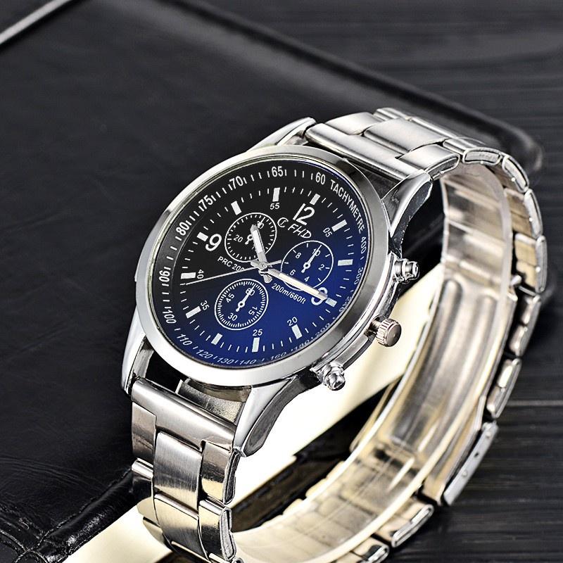 Ceas barbatesc - ceas cuart bratara din otel inoxidabil / barbati sport / agrement