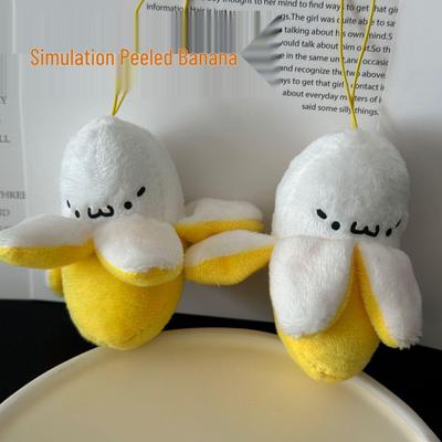 Adorable Plush Peeled Banana Pendant Doll – Perfect Accessory or Bestie Gift