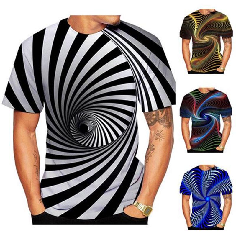 Vivid Funny Hypnosis 3d T-shirt With Psychedelic Colorful Print For Men And Women