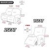 1/2 Seat Recliner Chair Covers Elastic Leaves Jacquard Armchair Slipcover Anti-Slip Furniture Protector Living Room Home Decor