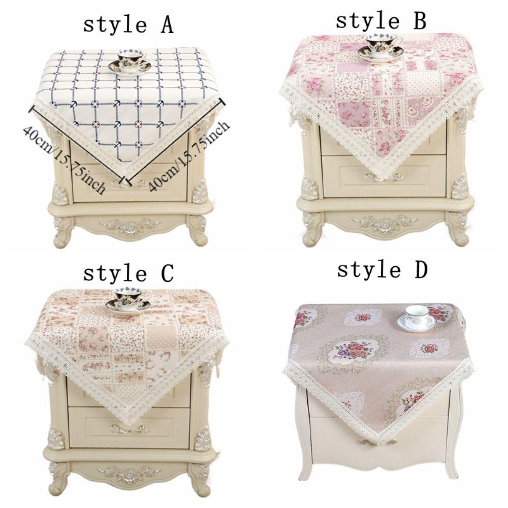 Pastoral Style All-Purpose Covers Square Dustproof Cover Household Lace Tablecloth  Bedroom