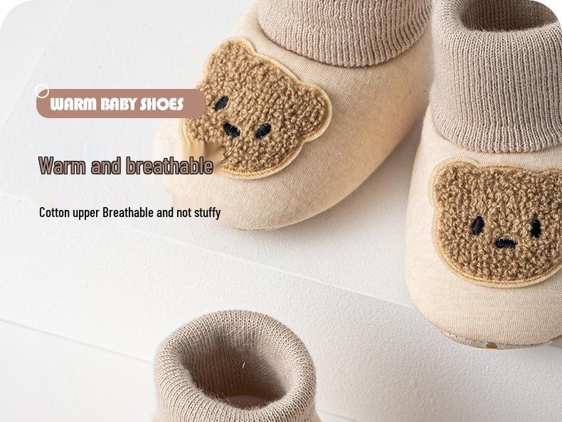 Erste Newborn Baby Lauflernschuhe Anti-Rutsch Warm Hausschuhe