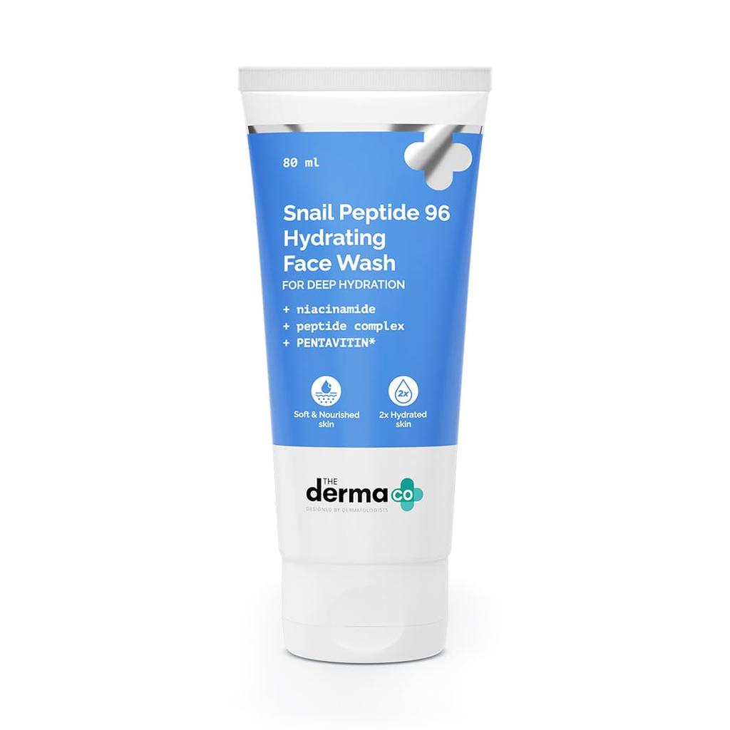 Die Derma Co. Snail Peptide 96 Feuchtigkeitsspendendes Gesichtswaschmittel | Seifenfrei mit ausgeglichenem pH-Wert – 80 ml
