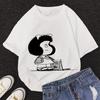 Mafalda Kawaii Graphic Print T-shirt Women Harajuku Aesthetic Pink Tops Y2k Casual Tshirt 2026 Newest Summer Fashion Female T Shirt