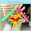 Portachiavi Creativo Winnie The Pooh Affascinante Accessorio in PVC per Borse e Chiavi