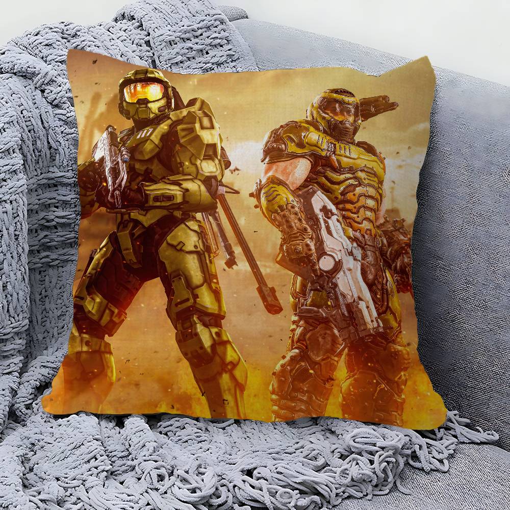 SCI-FI H-HALOS FPS GAME Personalized Pillow Dust Cover Bedroom Kids Party Decoration Pillowcase Birthday Children Gift