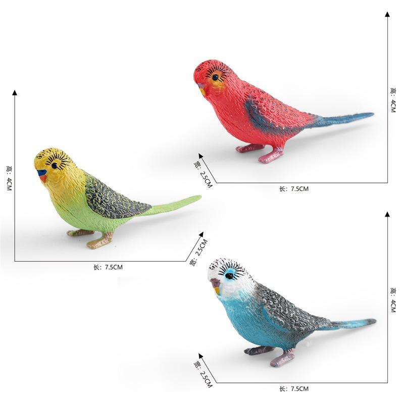 

Фигурки птиц - набор из 3 реалистичных игрушек-попугаев, фигурки животных - имитация пластиковых игрушек-животных, развивающие игрушки для детей и мальчиков 3pcs разноцветный