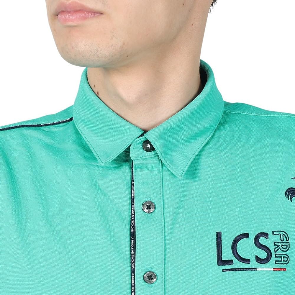 Coq Sportif Tričko s krátkým rukávem Základní Jednoduché Absorbující pot Rychleschnoucí Strečové Ochrana proti slunci Golfové QGMXJA02 GR00 [Le Golf] [Stretch Forcer] UPF50+ Pánské