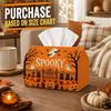 1pc Gothic Halloween Tissue Box Cover Suitable for Living Room, Kitchen, Bathroom Decor - Foldable Cemetery Gate Pumpkin Moon Cover with Toilet Paper