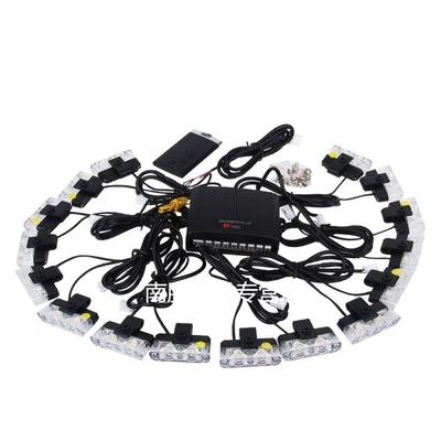 8/16 în 1 Lumină Stroboscopică LED pentru Grila Suv, Lumină Stroboscopică de Avertizare LED Intermitentă de Urgență pentru Mașină, cu Control Wireless