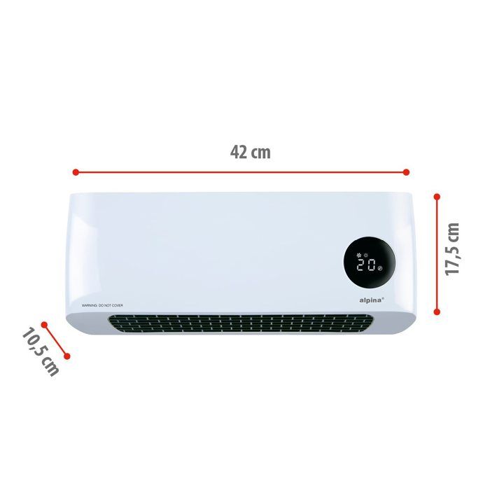Chauffage Mural - ALPINA - 2000W - Electrique - Vertical - Convection