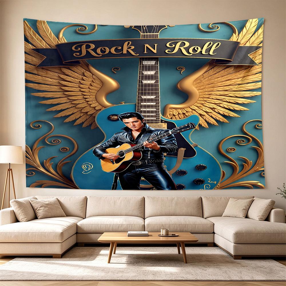 Space Rock Legend Versatile Wall Hanging Blanket, Home Backdrop for Wedding, Party and Video Shooting,Perfect Gift