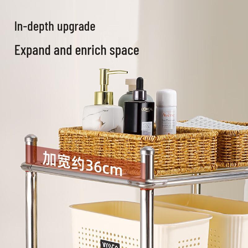 Yingbang Multi-layer Bathroom Storage Shelf with Wheels