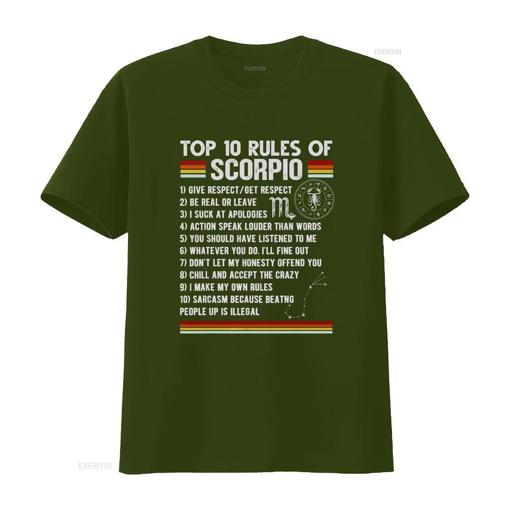 October November Scorpio Nutrition Facts Zodiac Sign T Shirt Vintage Fashion Stretched Homme Designer Clothes Streetwear