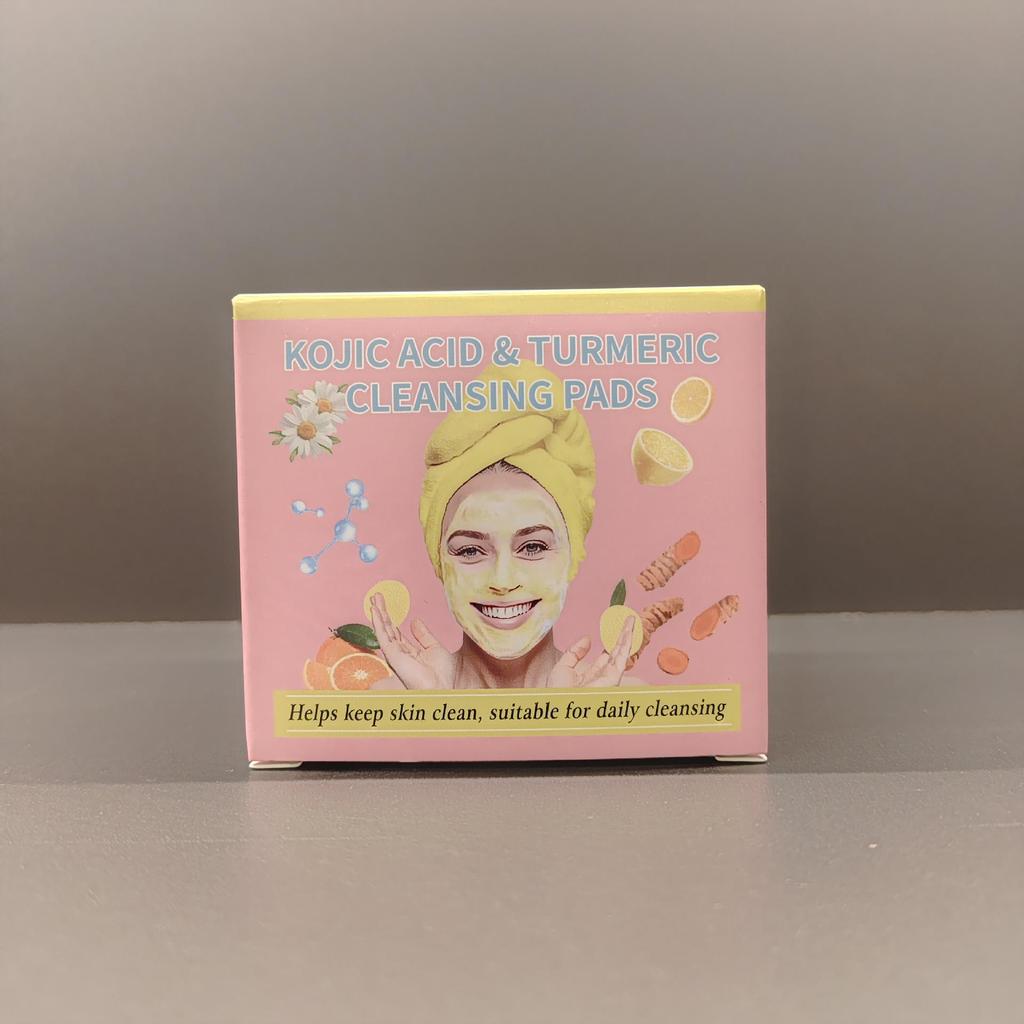 Kurkuma Curcumine Exfoliërende Make-up Verwijderingspads - Maak uw Huid Stralend en Reinig