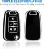 For Chevy Key Fob Cover with Keychain,Premium TPU Full Protection Key Case Shell for Equinox Camaro Cruze Malibu Impala Spark Sonic GMC