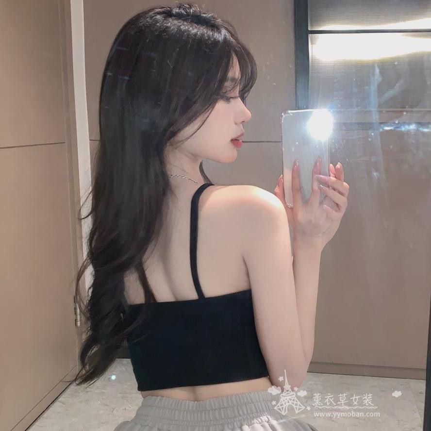 Sexy Hottie Camisole Camisole Women's Summer New Pure Desire with a Short Crop Top and a Crop Top Wrap Top