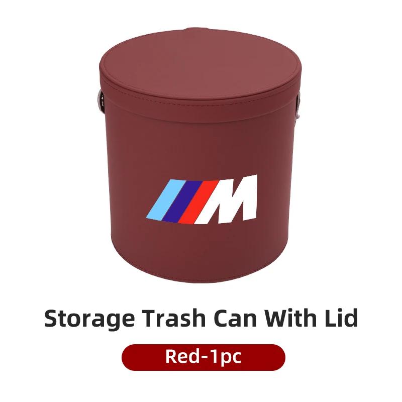 New Car Leather Storage Bag Trash Can Organizer Accessories for BMW M Performance M3 M5 M6 F01 F20 F10 F13 X5 F11 G20 X3 X1