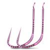 30pcs DIY Fishing Accessories Light Pink Fishhook Black Pit Sports Titanium Alloy Horn Tooth Carp