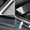 4pcs Carbon Fiber Car Door Plate Sill Scuff Cover Anti Scratch Protector Sticker