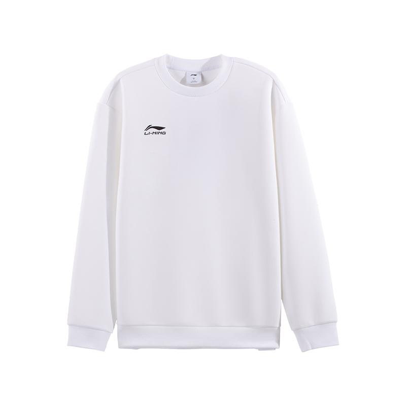 Li Ning Sweatshirts Unisex White Crew Neck Moderate Regular AWDVG85-2 2XL