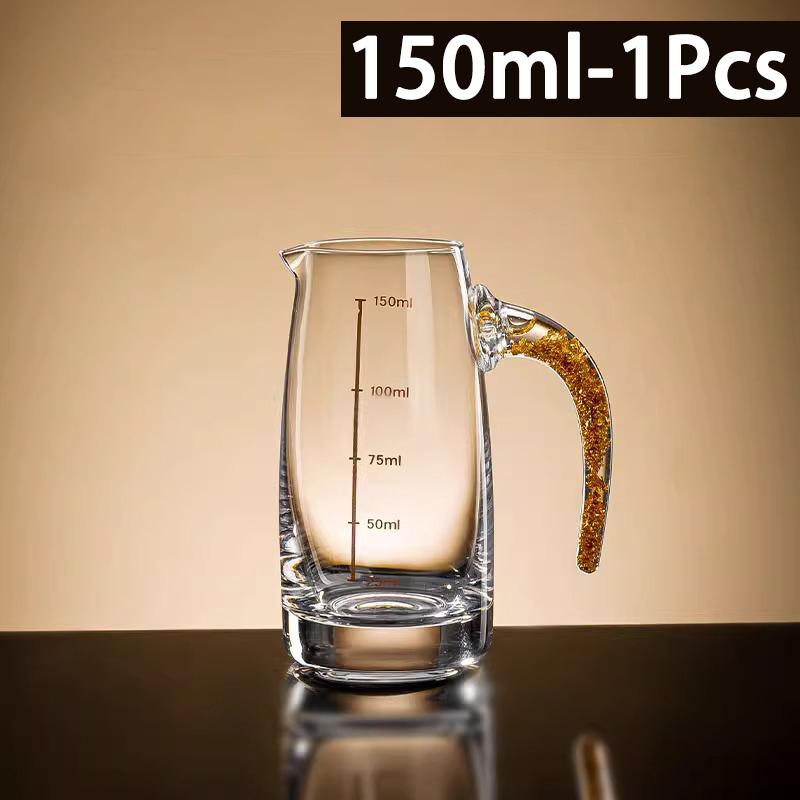 PIGE HOME 1/5pcs Luxury Vodka Glass Gold Foil Wine Glass Glass Gilt Edged Cup 100/150ml Wine Distribution Pot Gift Wine Set