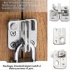 2 Pairs Slide Bolt Gate Latch Stainless Steel Brushed Finish Padlock Anti-theft Hasp With Screws - DD