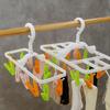 Foldable Underwear Drying Rack Plastic Laundry Clip Multifunctional Clothes Hanger  Bathroom