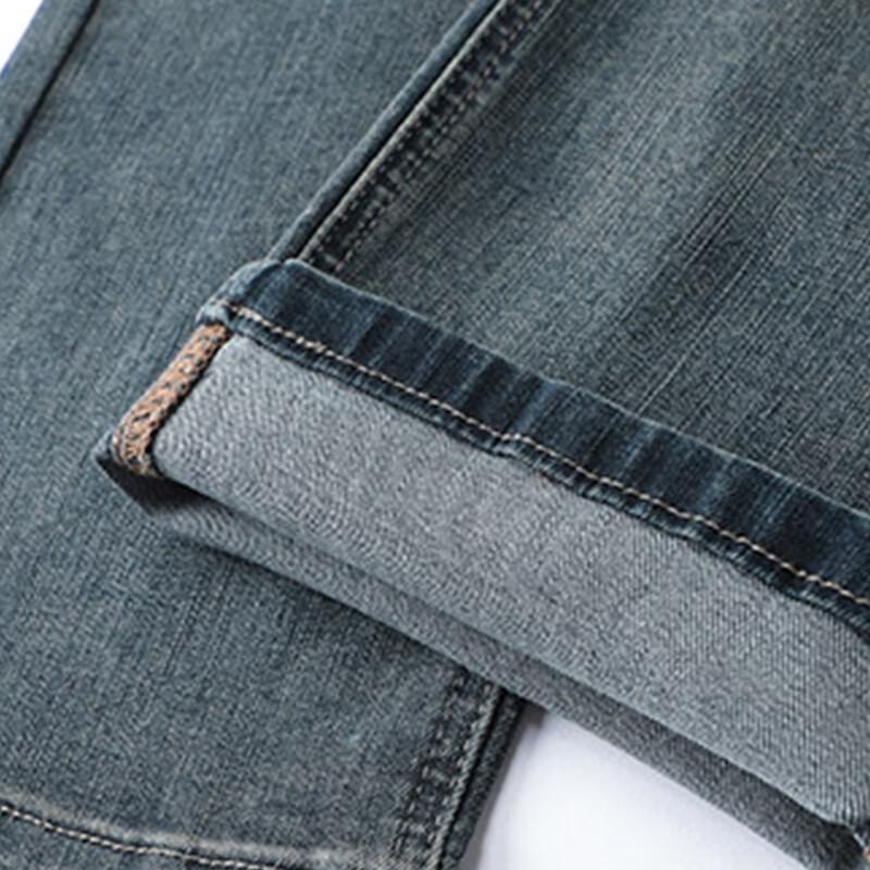 JOW Men's Vintage Washed Cotton Stretch Denim Jeans