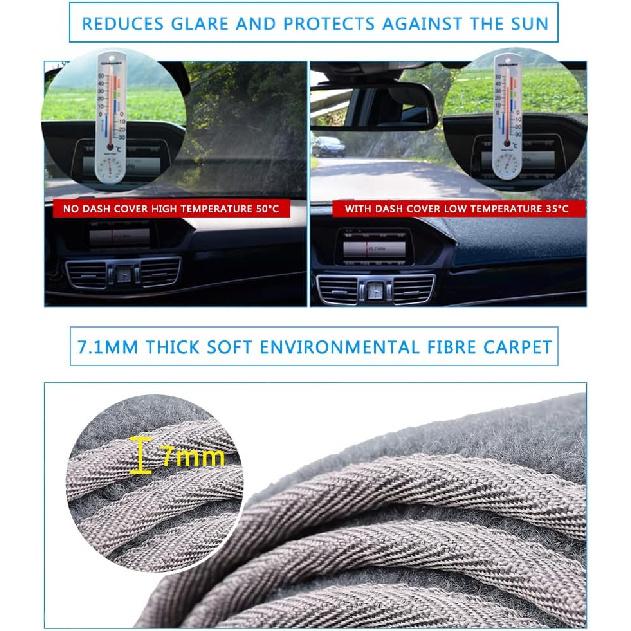 Dashboard Cover Dash Cover Mat Pad  Fit For Lexus ES350 2007 2008 2009 2010 2011 2012(Charcoal Gray)