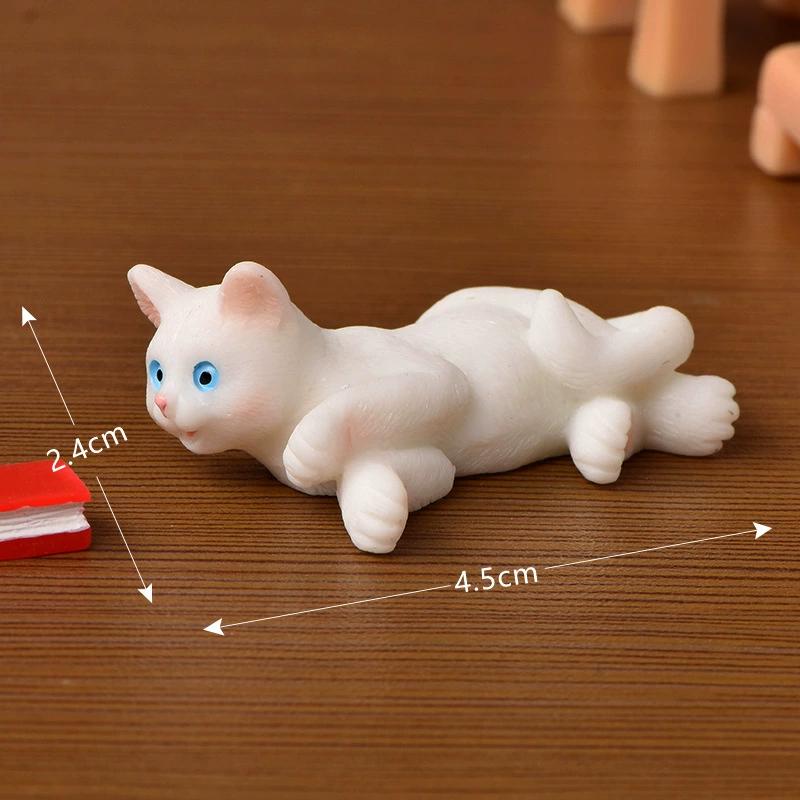 1PC Mini Pet Cats Action Figures Toys Miniature Landscape Ornament Dollhouse Home Decoration