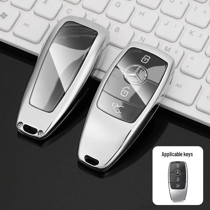 Étui de clé Mercedes-Benz: Compatible avec Classe C (C180L, C200L, C260L), Classe E (E200L), GLC (GLC260), Classe S (S320L) modèles.