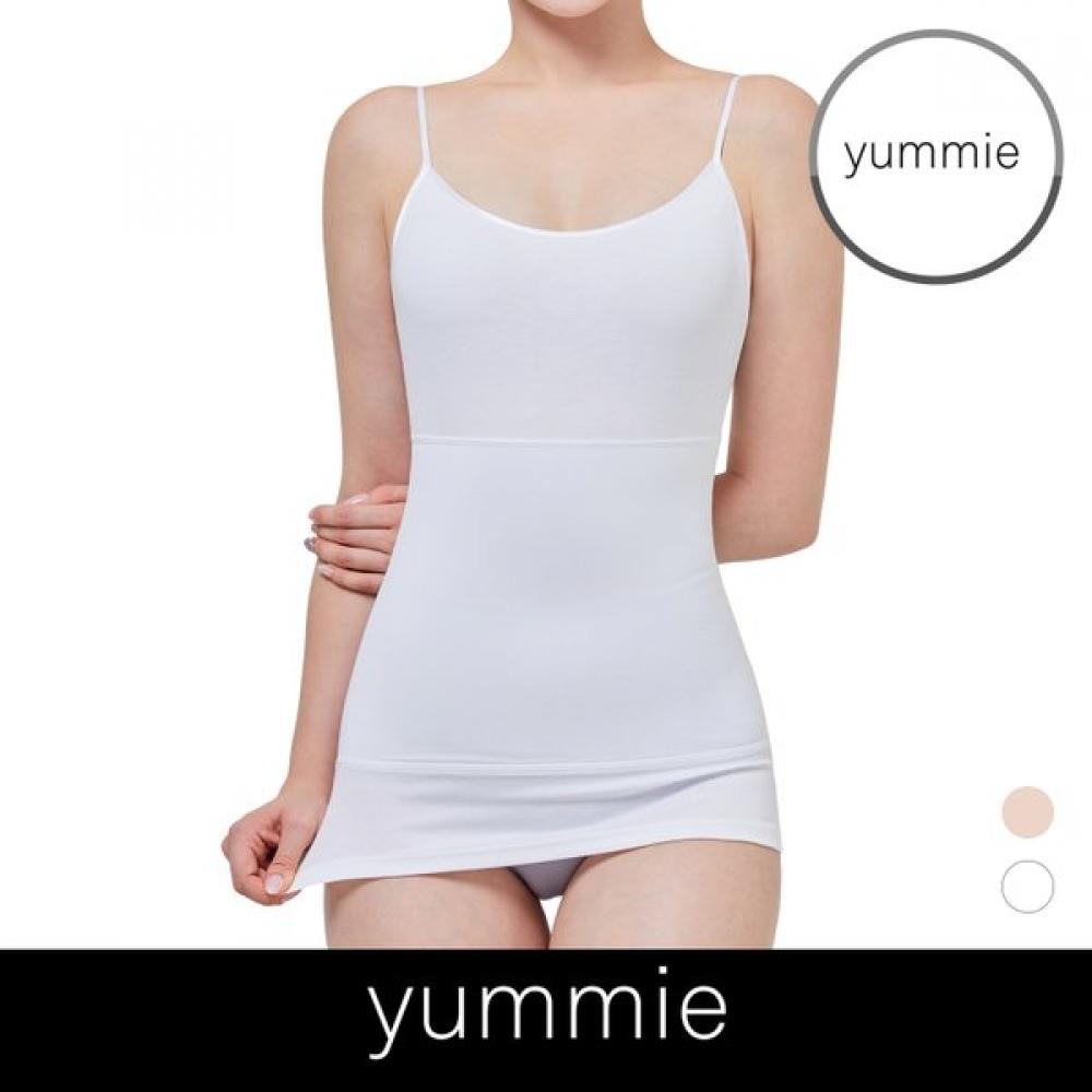 Yummie Tank  No Bust Compression  Abdomen Control  Strappy Model white/XXS