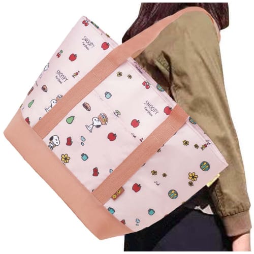 Skater Insulated Tote Bag, Shopping Bag, Snoopy Picnic, Width 52 x 33 x Depth 17cm, KCTS1-A