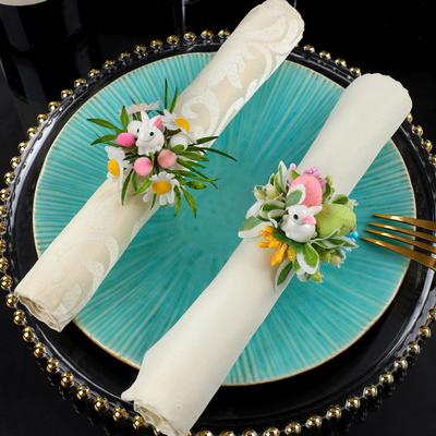 Easter Bunny Napkin Ring Foam Easter Egg Holiday Decor Napkin Holder Artificial  Napkin Ring