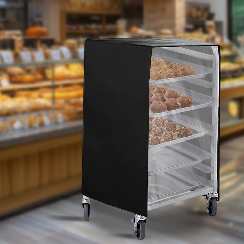 PVC Transparent Waterproof 210D Oxford Cloth Dust Cover For Each Baking Rack For Commercial Bakeries Or Home Kitchens