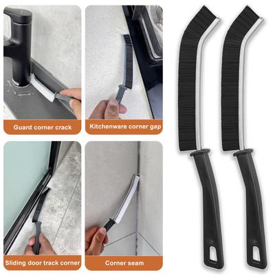 2Pcs Gap Cleaning Brushes Ergonomic Handle Stain Remover Narrow Gap Brushes for Home Kitchen Bathroom