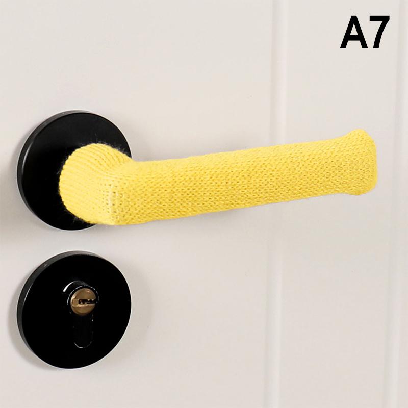 Room Door Handle Cover Warmer Door Handle Protector Anti-Slip Wear-Resistant Silent Thickened Chair Leg Socks Knit Door Decor
