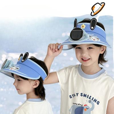 Solaraufladender Ventilatorhut Kinder Sommer Sonnenschutz Sonnenhut UV-Schutz Outdoor Sonnenhut
