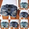 Women's Color Jeans Stretch Slim Fit Distressed Denim Shorts