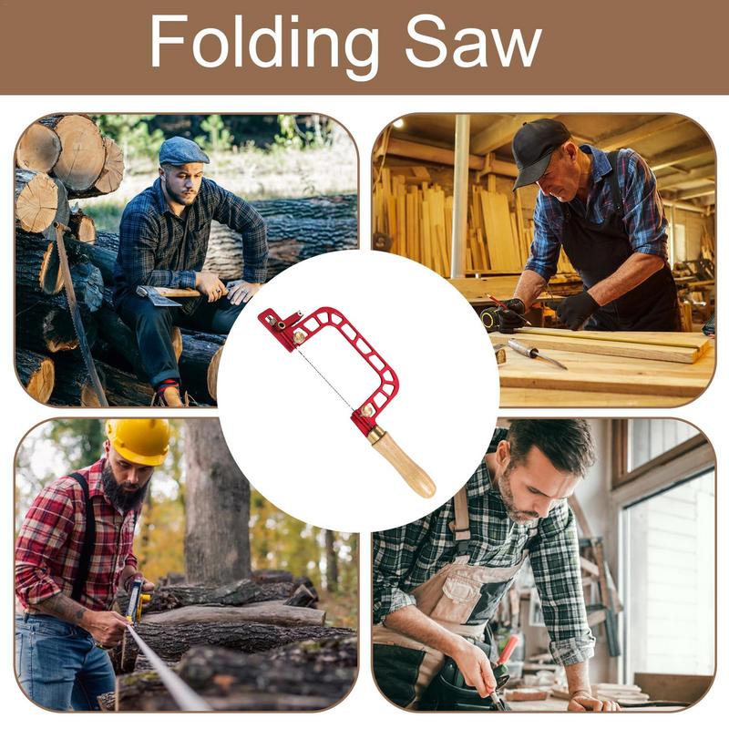 Steel Frame Coping Saw Precision Engraving Saw Hand Wire Saw Cutting Saws Efficient Hand Tools Self-Cleaning With Wood Handle